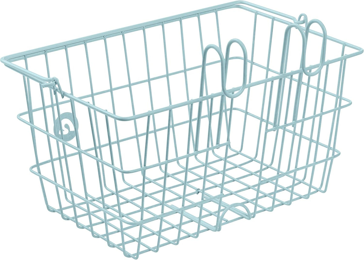 Retrospec Apollo-Lite Lift-Off Bike Basket - Detachable Steel Handlebar Basket with Carrying Handle for Commuting, Shopping & Beach Trips - 14.5in x 9.5in Weather-Resistant Biking Gear