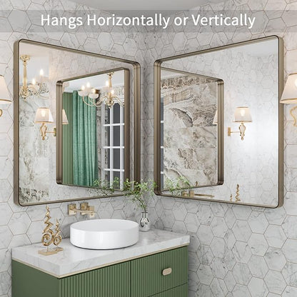 LOAAO 36”X36” Bronze Bathroom Mirrors