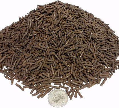 Aquatic Foods Inc. 4-Type Multi-Worm, California Blackworms, Tubifex Worms, Earthworms, Bloodworms 3/64" x 1/4" Sinking Micro Sticks for Cichlids, Discus, All Tropical Fish - 1-lb