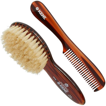 Kent BA30 Cradle Cap Baby Hair Brush with Ultra Soft Natural Bristles and Smooth Cradle Cap Comb, Baby Essentials for Newborn Hair Brush and Baby Comb