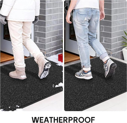Front Door Mat Indoor Outdoor Entrance, 36" x 120" All-Season Heavy Duty Waterproof Doormat, Non-Slip Absorbent Entryway Mat, Easy to Clean, Low Profile Commercial Floor Mat for Indoor Outdoor