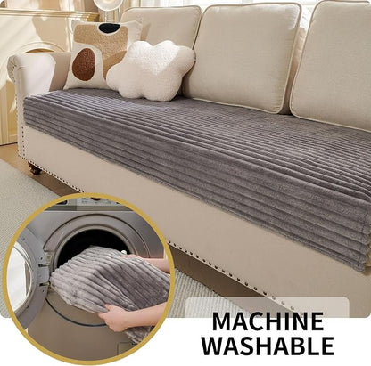 HAOMAIJIA Waterproof Couch Cover for Dogs Washable,Faux Fur Pet Couch Covers for Sofa,Soft Dog Bed Cover Non-Slip Couch Covers for 3 Cushion Couch Sofa Pet Friendly (Grey, 35" x 74")