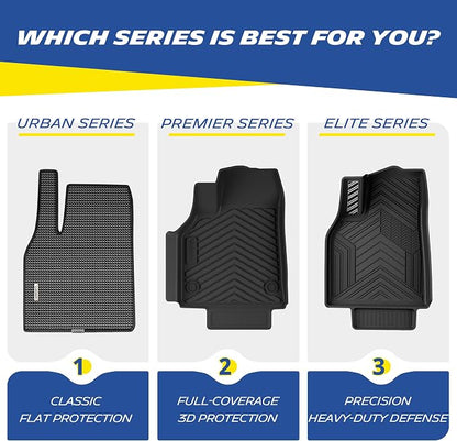 Michelin Vehicle Mats, Premier Series All-Weather TPE Custom Fit Liner for Toyota RAV4 Hybrid 2026-2027 Floor Mats (3 Piece)