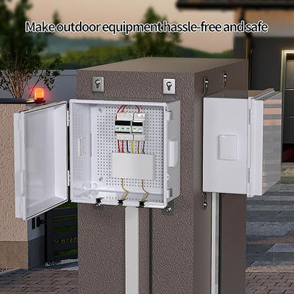 ABS Electrical Junction Box, Ventilated Design, Cable Grommets, IP65 Waterproof