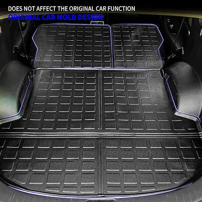 Rongtaod Cargo Mat Compatible with 2021-2023 Hyundai Santa Fe (Fit 5 Seats) Trunk Mat Cargo Mat Cargo Liner All Weather Trunk Liner 2022 Santa Fe Accessories (Trunk Mat+Backrest Mats)