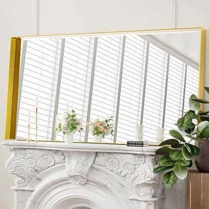Koonmi 30x60 Inch Metal Framed Bathroom Mirror