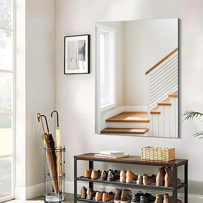 CILIBER Frameless Mirror, 30x40 Inch Rectangle Bathroom Mirrors