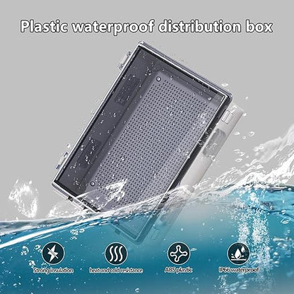 ABS Electrical Junction Box, Ventilated Design, Cable Grommets, IP65 Waterproof