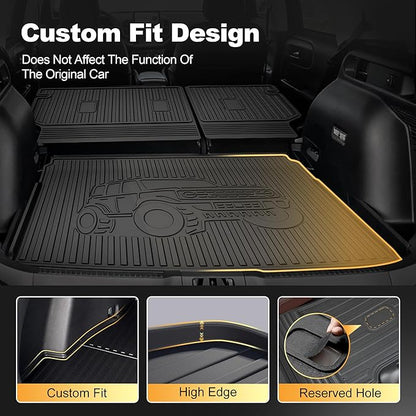 AOMSAZTO Cargo Liner and Backrest Mat for Ford Bronco Sport 2021-2026 | Custom Fit All Weather Trunk Mat Rear Seat Back Cover Car Interior Protection Accessories