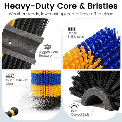 17" x 7.9" Livestock Scratching Brush for Horse, Wall-Mount Grooming and Massage Scratch Brushes for Cow Donkey Goats Horse Sheep, with 8 Screws for Back Itch Relief & Keep Cleaning (1Pcs)
