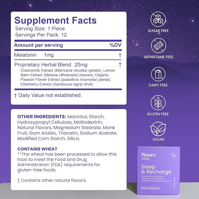 Neuro Sleep & Recharge Meltaway Mints