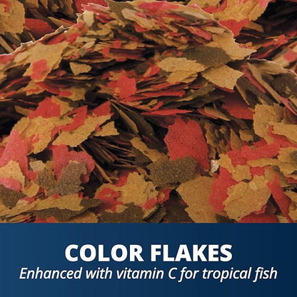 TetraColor Tropical Flakes, Color Boosting Fish Food, Nutritionally Balanced Diet for Tropical Fish, 2.2 lbs