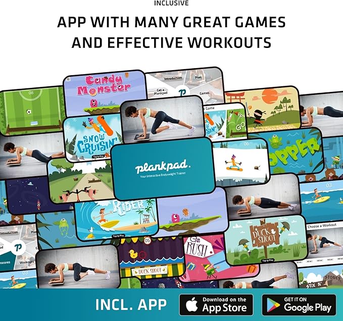 Plankpad PRO Get fit Playing Games & Workouts; Plank & Balance Board