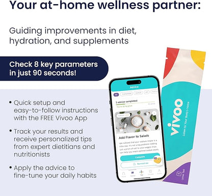 Vivoo Urine Test Strips for at-Home Wellness: 8-in-1 Advanced Urine Test for
