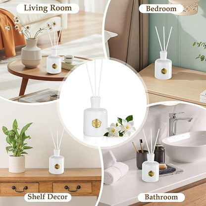 XEPTLE Reed Diffuser Set, 7.04 oz Creamy Gardenia Scent Diffuser
