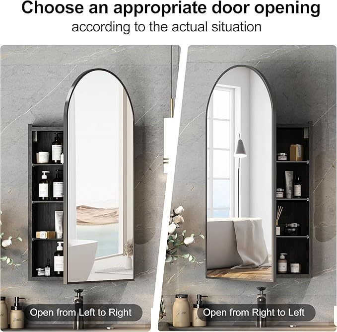 Black Arched Medicine Cabinets