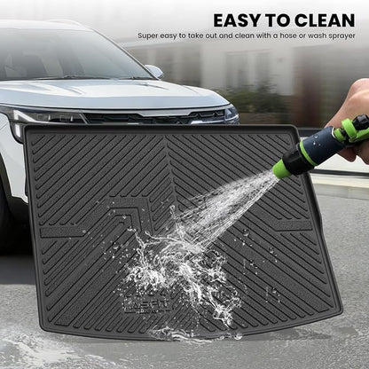LASFIT Cargo Mat for Kia Seltos 2021-2026 (Only Fit with Cargo Floor in the Lower Position), All Weather TPE Custom Fit Car Trunk Mat Cargo Liners Accessories, Black