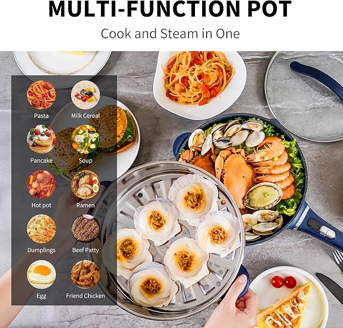 3-Quart Electric Hot Pot & wok Nonstick