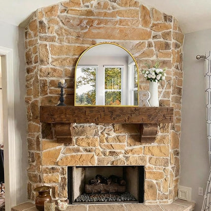 CIRCUMI Arched Wall Mirror, Metal Frame, Large Size
