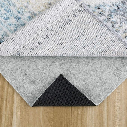 Non Slip Rug Pad 2x3 Feet, 4/25" Thick Felt Cushioned Rubber Rug Gripper Pad for Hardwood, Laminate, Stone, Tile, Wood, Vinyl Floors & Carpet, Anti Skid Under Area Rug Pads