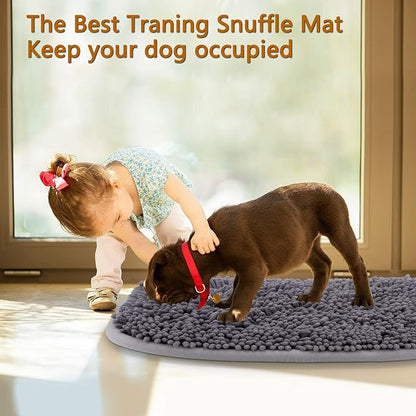 Snuffle Mat for Dogs, Interactive Puzzle Toys Feeding Games for Pets | 17'' x 21'' Sniff Mat for Boredom Helps Slow Eating and Keep Busy Encourages Natural Foraging Skills Stress Relief
