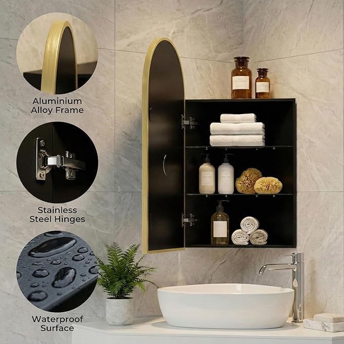 LED Corner Medicine Cabinet