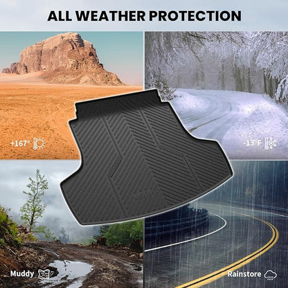 LASFIT Cargo Mat for Hyundai Sonata 2026 2025 2024 2023 2022 2021 2020 / Kia K5 2021-2025, All Weather TPE Custom Fit Car Trunk Mats Cargo Liners Accessoires, Black