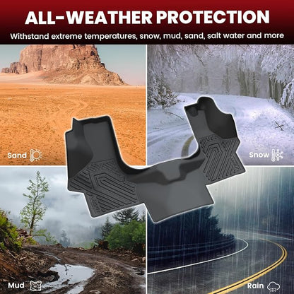 LASFIT Floor Mats for Chevrolet Chevy Express/GMC Savana 1500/2500/3500 2003-2026, All Weather TPE Custom Fit Floor Mats for Cars, Front Row Floor Liners for Express Accessories, 1 PCS