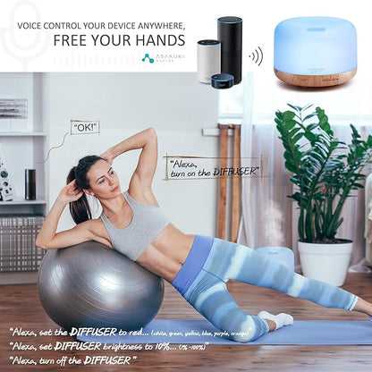 ASAKUKI Smart Wi-Fi Essential Oil Diffuser, App and Voice Control Compatible