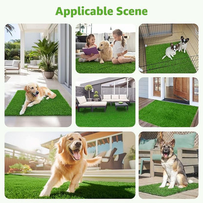 Artificial Grass Pad 59"x 39.4" 1 Pack, Fake Grass Mat Potty Training | Easy to Clean, with Drainage, Reusable, Realistic, Pet Friendly, Turf Grass Mat, for Apartment, Balcony, Indoor Outddor Use