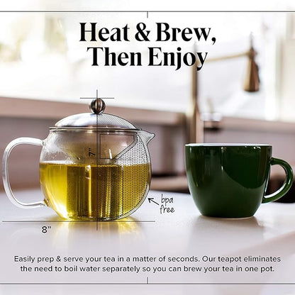 Teapot with Infuser for Loose Tea - 40oz