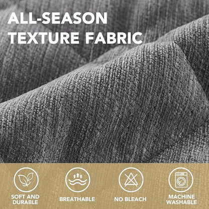H.VERSAILTEX Chenille Couch Cover for Dogs Washable Soft Fuzzy Chair Covers Armchair Sectional Sofa Cover Thick Pet Couch Cover Protector Non-Slip Dog Bed Cover(Light Grey, 28" x 34")