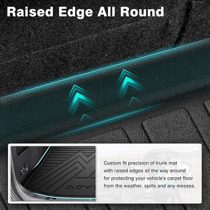Mixsuper Cargo Liner for Ford Edge 2015-2025, Trunk Mat Backrest Mat for Ford Edge Accessories Cargo Mat Rear Trunk Liner Black