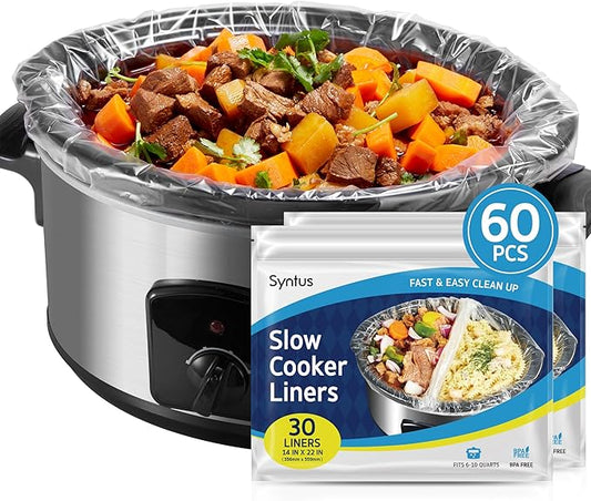 Syntus Crock Pot Liners, Disposable Cooking Bags Suitable