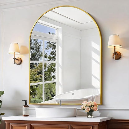 CIRCUMI Arched Wall Mirror, Metal Frame, Large Size