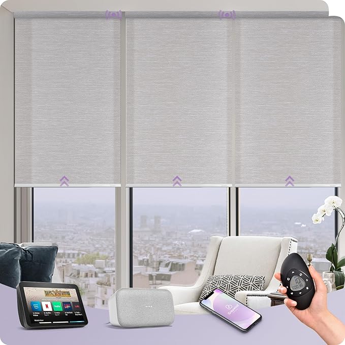 Graywind Motorized Silky Light Filtering Shades Compatible