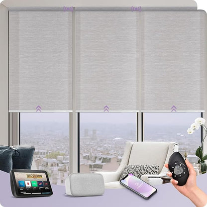 Graywind Motorized Silky Light Filtering Shades Compatible