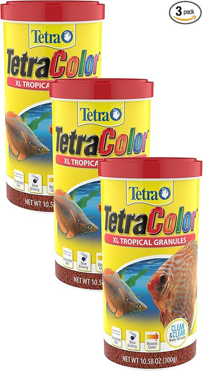 Tetra Tropical Granules, 10.58 Oz, Pack of 3 | Natural Color Enhancer