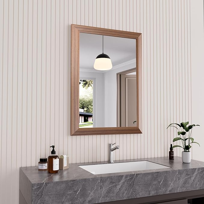 Amorho Bathroom Mirror, Hang Horizontally/Vertically, Suitable
