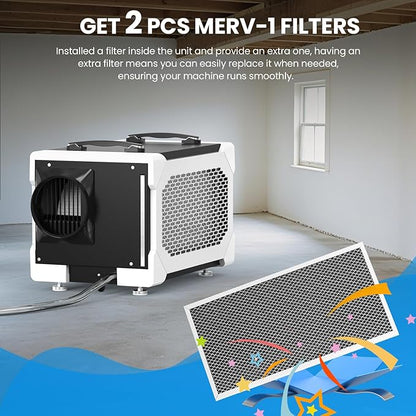 CADPXS Crawlspace Dehumidifier, 145 Pints Commercial-Grade Dehumidifier