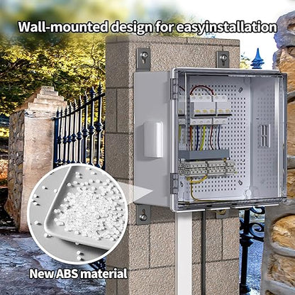 ABS Electrical Junction Box, Ventilated Design, Cable Grommets, IP65 Waterproof