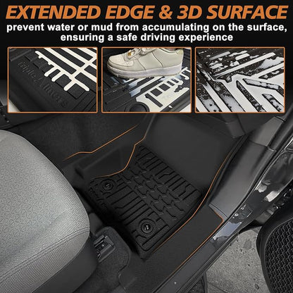 TripleAliners Floor Mats All Weather Liners Compatible with Toyota 2025 2026 4Runner Accessories Custom Fit TPE Heavy-Duty 1st & 2nd & 3rd Row Waterproof Anti-Slip Floor Liners (7 Seats ONLY)