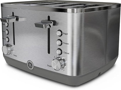 GE Stainless Steel 4 Slice Toaster | Extra Wide Slots