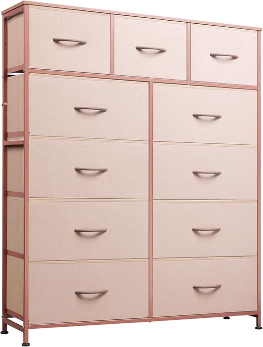 WLIVE Tall Dresser for Bedroom, Fabric Dresser Storage Tower, Chest of Drawers