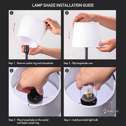 O’Bright Seraph - Cordless LED Table Lamp with Dimmer, Built-in Rechargeable Battery, 3-Level Brightness, Patio Table Lamp, Bedside Night Lamp, Ambient Light for Restaurant, Oil Rubbed Bronze