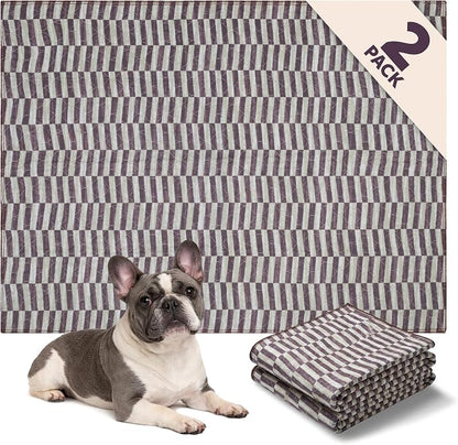 Lovewag Reusable Washable Dog Pee Pads, Mahogany Weave 36x48, 2 Pack | Non-slip, waterproof, absorbent dog pee pads for potty training, whelping, senior dogs, multi-pet households, easy to clean