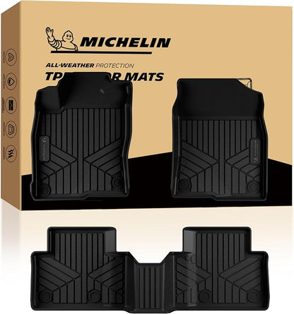 Michelin Vehicle Mats, Premier Series All-Weather TPE Custom Fit Liner for Honda Civic Coupe 2016-2020, Sedan/Type R 2016-2021, Hatchback 2017-2021, Insight 2019-2021 Floor Mats(3 Piece)