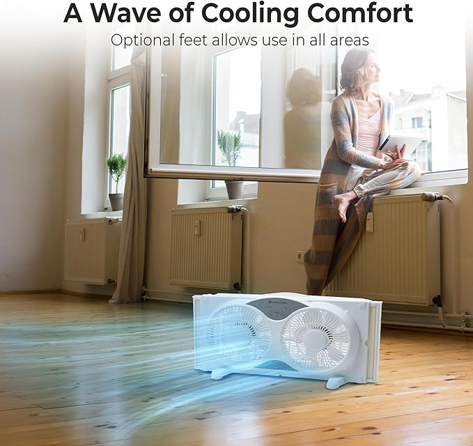 Comfort Zone Twin Window Fan