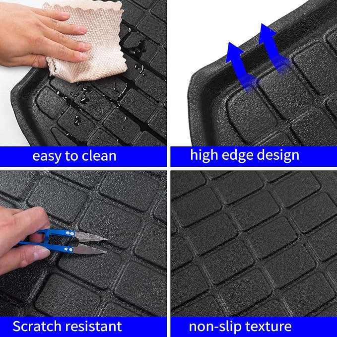 Rongtaod Floor Mats Compatible with 2017-2022 Honda CRV Cargo Liner Trunk Mat TPE All Weather Trunk Liner 2021 CR-V Accessories (Trunk Mats+Floor Mats)