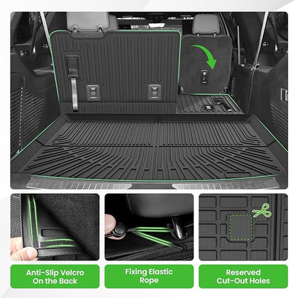 Cargo Liner for Chevy/Chevrolet Suburban & GMC Yukon XL & Cadillac Escalade ESV 2015-2020, All Weather Cargo Mats for Suburban Accessories, Heavy Duty TPE Trunk Mat, Car Accessories